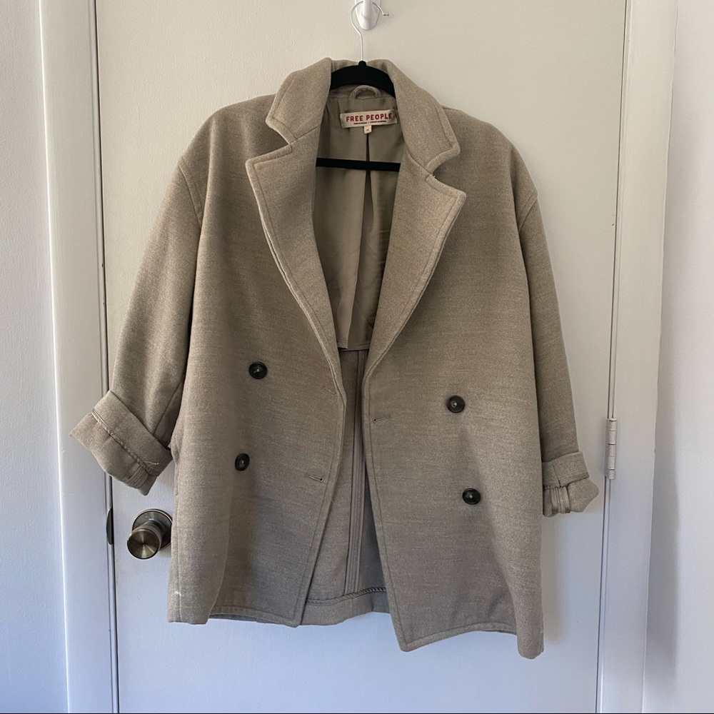 Free People Double Breasted Coat